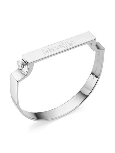Monica Vinader Engravable Signature Bangle In Silver