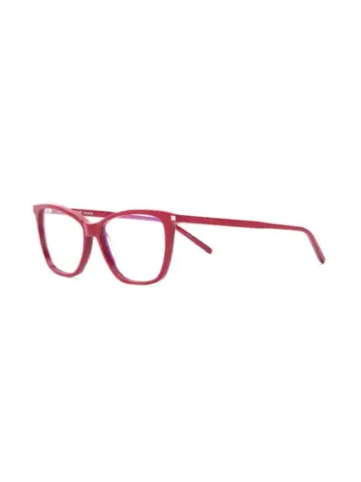 Shop Saint Laurent Cat-eye Framed Glasses In 003 Red