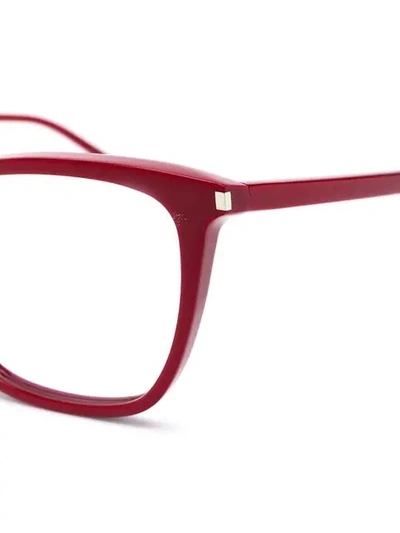 Shop Saint Laurent Cat-eye Framed Glasses In 003 Red