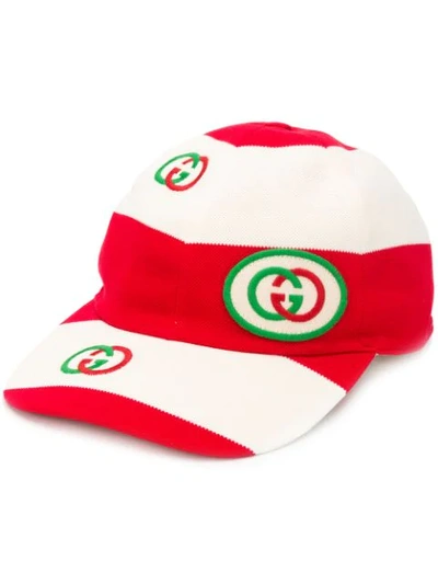 GUCCI GG LOGO棒球帽 - 红色