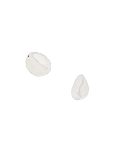 Shop Faris Petal Earrings In Metallic