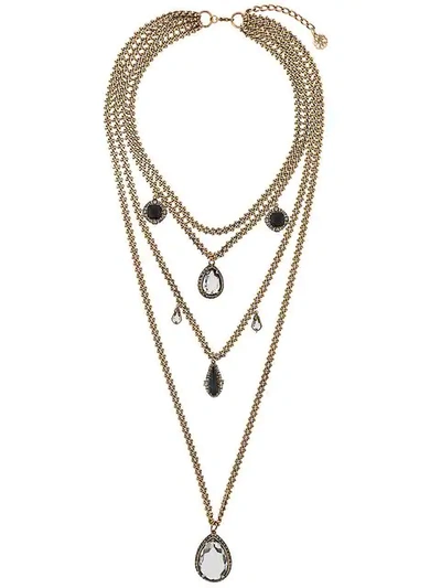 ALEXANDER MCQUEEN LAYERED GOTHIC NECKLACE - 金色