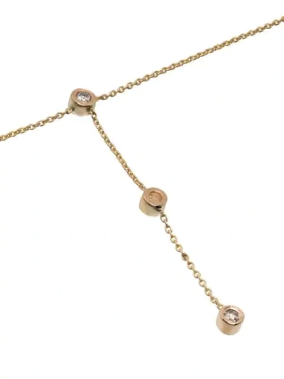 Shop Xiao Wang 14k Yellow Gold Dot Dot Diamond Bracelet In Metallic
