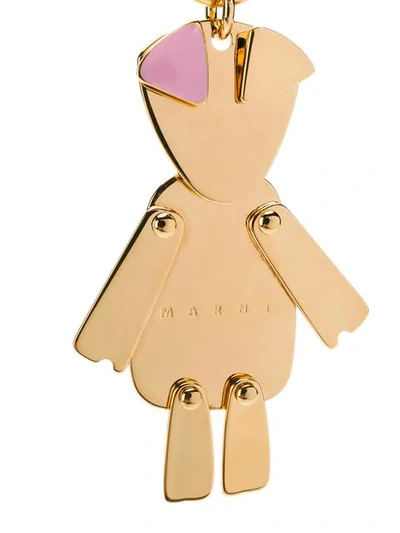 Shop Marni Articulated Figure Keyring In Red