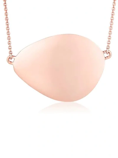 Shop Monica Vinader Nura Large Teardrop Necklace In Pink