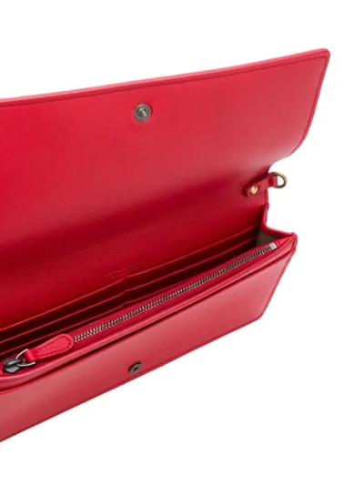 Shop Bottega Veneta Long Intrecciato Wallet In Red