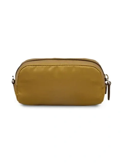 Shop Prada Fabric Cosmetic Pouch In Green