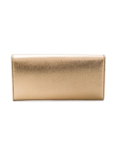 Shop Ferragamo Salvatore  Front Logo Purse - Metallic