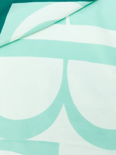 Pre-owned Balenciaga Logo Print Foulard In Green