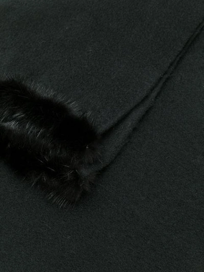 Shop N•peal Fur Trimmed Scarf In Black