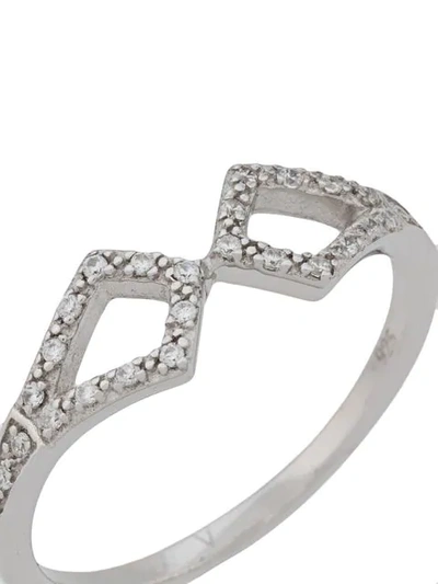 Shop V Jewellery Touch Ring In Silver