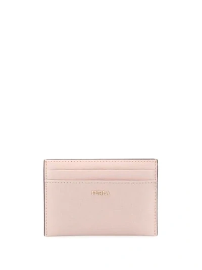 Shop Furla Logo Cardholder Wallet In Pink