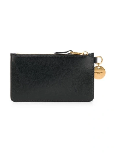Shop Givenchy Logo Charm Wallet In Black