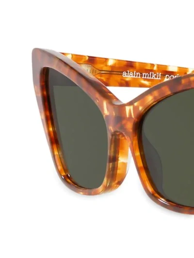 Shop Alain Mikli Le Matin Sunglasses In 009/71 Havana Amber Damier