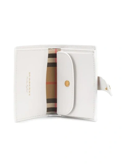 Shop Burberry Vintage Check Folding Wallet In White