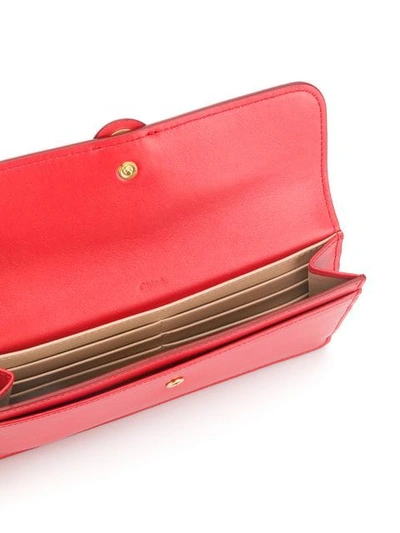 Shop Chloé Tess Wallet In Red