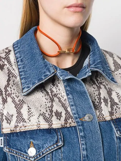 Shop Annelise Michelson Medium Wire Cord Choker In Orange