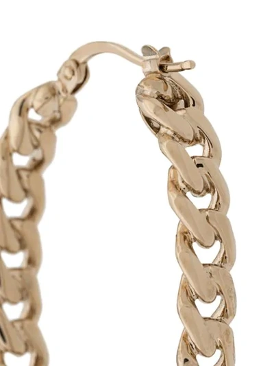 Shop Alexander Mcqueen Chain Skull Hoop Earrings In Gold