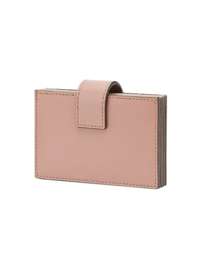Shop Fendi Gusseted Card Holder In Pink