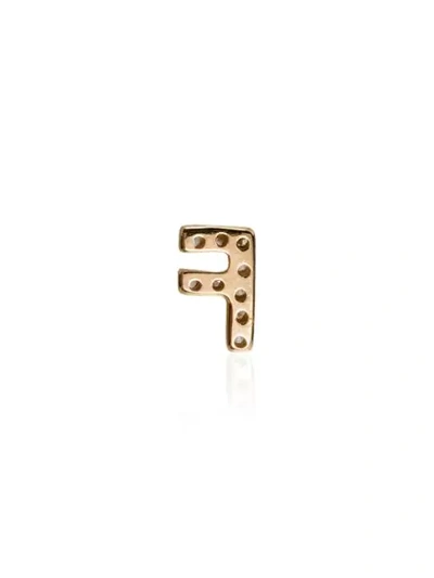 Shop Loquet 18kt Yellow Gold F Diamond Letter Charm