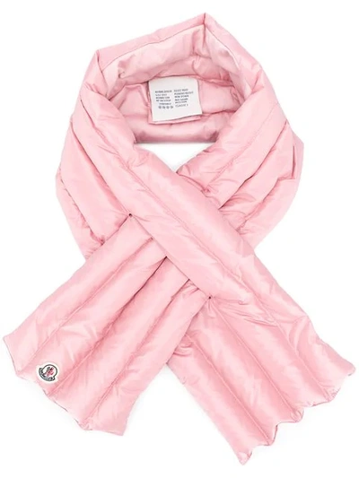 Shop Moncler Slit Wrap Scarf - Pink