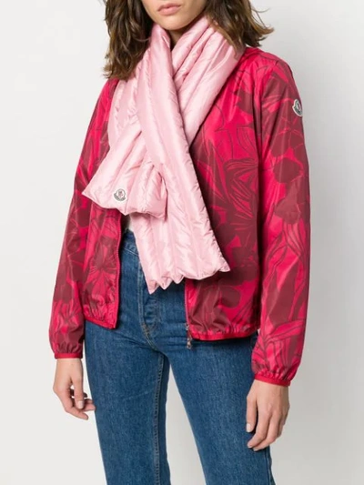 Shop Moncler Slit Wrap Scarf - Pink