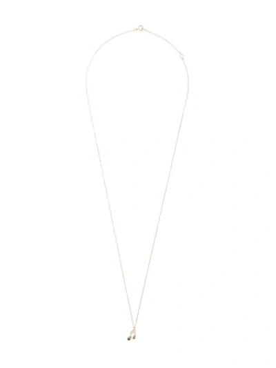 Shop Adeesse Musical Note Charm Necklace In Blue