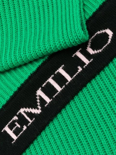 Shop Emilio Pucci Branded Classic Scarf - Green