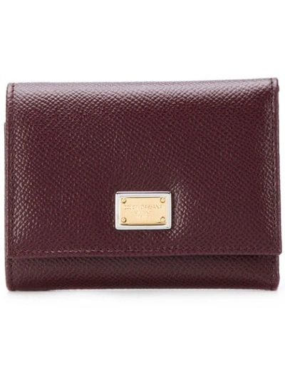 Shop Dolce & Gabbana Small Continental Wallet In Red