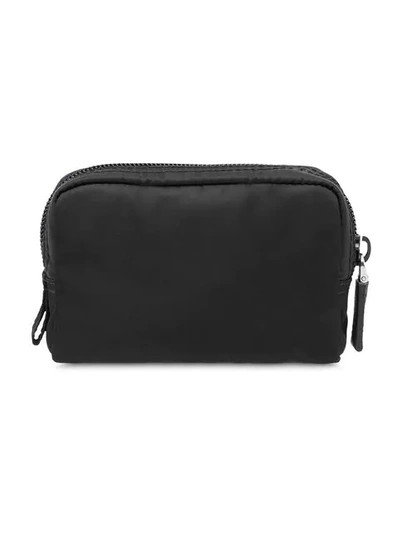 Shop Prada Fabric Cosmetic Pouch In Black