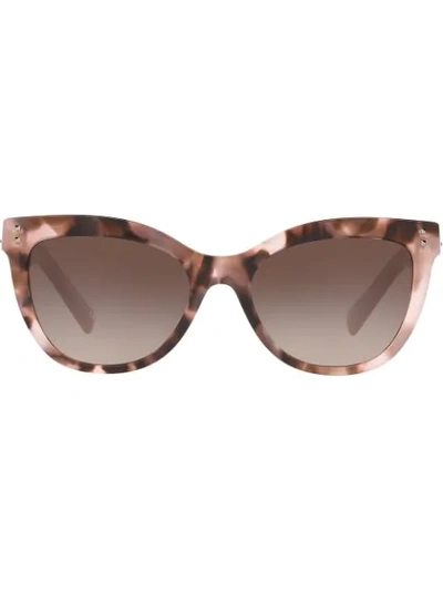 Shop Valentino Cat Eye Stud Sunglasses In Pink