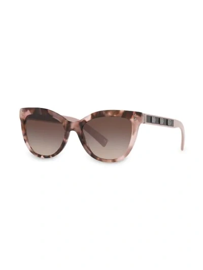 VALENTINO EYEWEAR CAT EYE STUD SUNGLASSES - 粉色