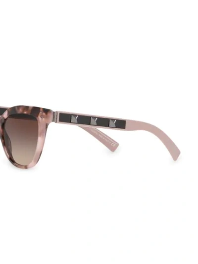 VALENTINO EYEWEAR CAT EYE STUD SUNGLASSES - 粉色