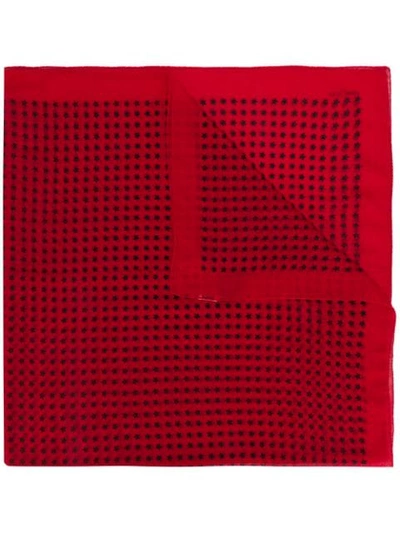 Shop Saint Laurent Schal Mit Stern-print - Rot In Red