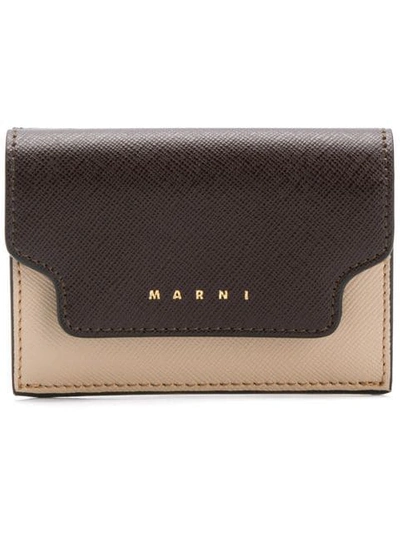 Shop Marni Trunk Wallet In Brown