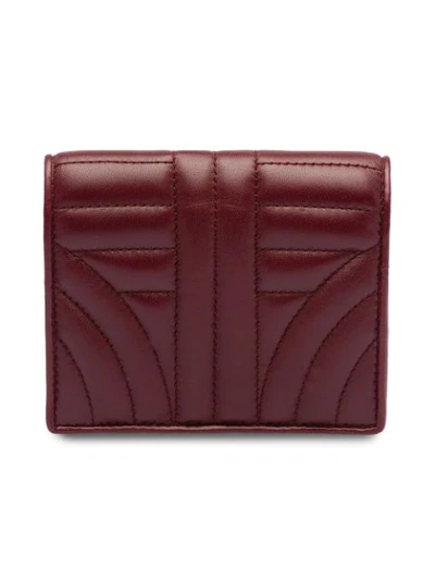 Shop Prada Small Leather Wallet - Red