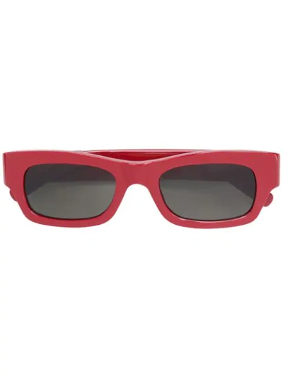 Shop Marni Eyewear Acetate Rectangular Glasses In Red