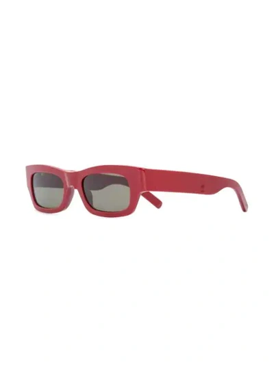 Shop Marni Eyewear Acetate Rectangular Glasses In Red