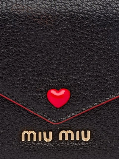 Shop Miu Miu 'love' Portemonnaie Mit Logo In F0002 Black