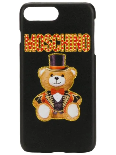 Shop Moschino Teddy Iphone Cover In 1555 Nero