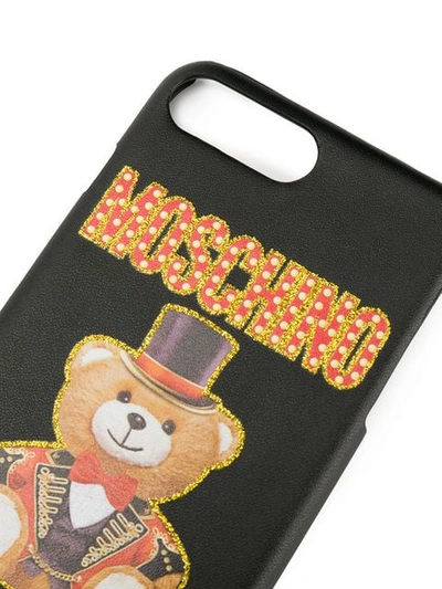 Shop Moschino Teddy Iphone Cover In 1555 Nero