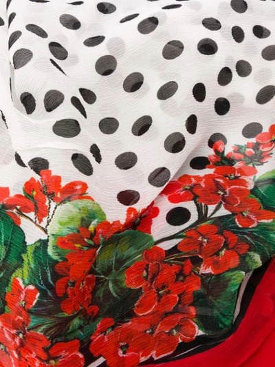 Shop Dolce & Gabbana Printed Scarf In Red