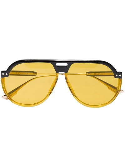 Shop Dior Club 3 Aviator Sunglasses In Brown