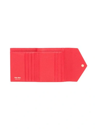 Shop Miu Miu Madras Love Envelope Card Holder In Pink