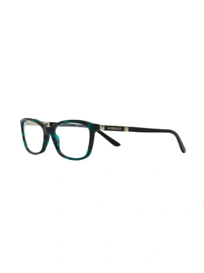 Shop Versace Eyewear Square Frame Glasses - Black