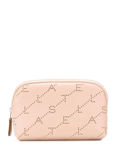 Shop Stella Mccartney Perforated Logo Make In Pink