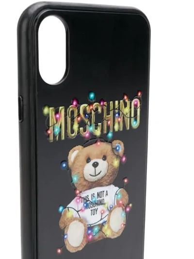 Shop Moschino Teddy Bear Iphone X Case In Black