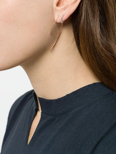 Shop Maria Black 14kt Rose Gold Elodie Twirl Earring In Metallic