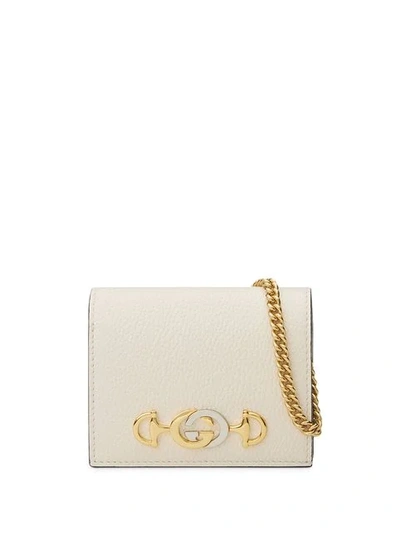 Shop Gucci Zumi Card Case In White