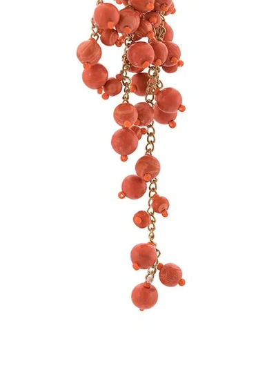 Shop Oscar De La Renta Sea Coral Brooch In Orange